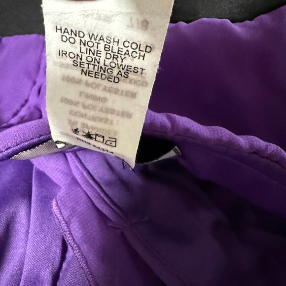 B. Smart New Black Purple Ruffle Halter Dress Size 7/8 - Picture 8 of 12